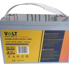 Akumulator litowo-żelazowo-fosforanowy (LiFePO4) z BMS, 12,8V/100Ah. Poznaj różne rodzaje akumulatorów i ich parametry.