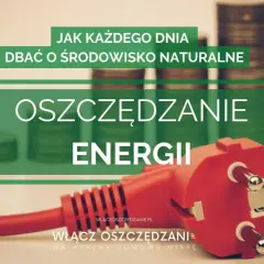 Oszczędzanie energii to klucz do ochrony środowiska. Wszyscy dostawcy prądu w Polsce zachęcają do tego. Czerwona wtyczka symbolizuje energię.