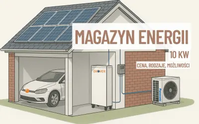 Magazyn energii 10kW na ile wystarczy? Dom z panelami słonecznymi, samochodem elektrycznym i magazynem energii.
