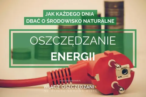 Oszczędzanie energii to klucz do ochrony środowiska. Wszyscy dostawcy prądu w Polsce zachęcają do tego. Czerwona wtyczka symbolizuje energię.