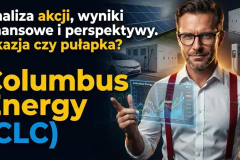 Analiza akcji Columbus Energy (CLC): wyniki finansowe, perspektywy, okazja czy pułapka? Mężczyzna analizuje wykresy.