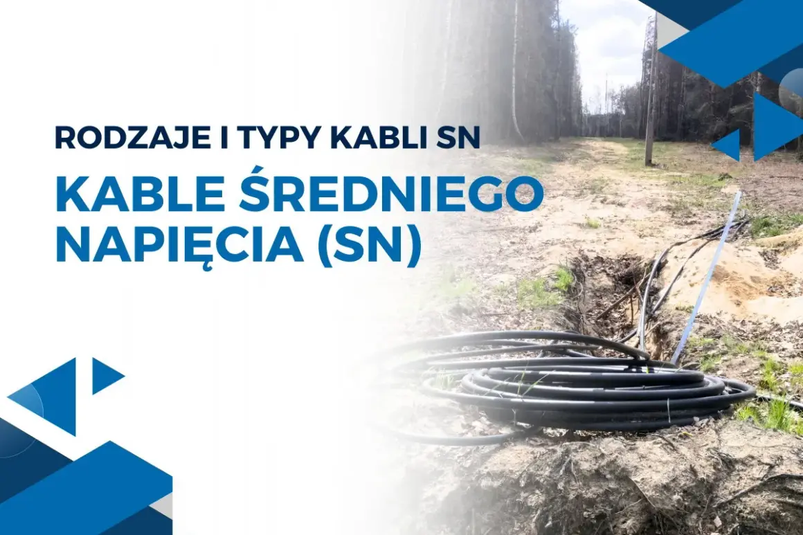 Zwijane kable średniego napięcia (SN) czekają na ułożenie w wykopie.