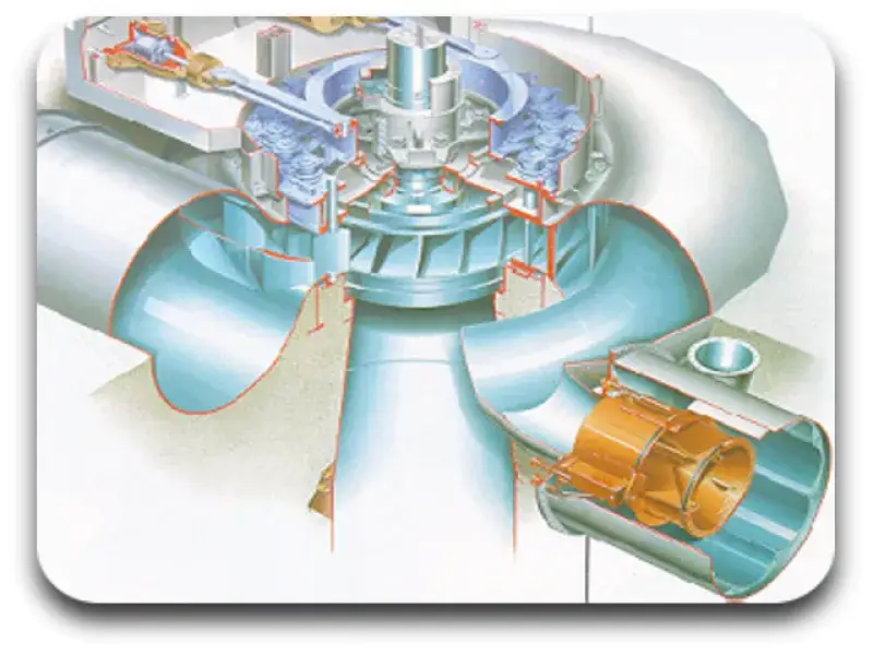 Turbiny Francisa w elektrowni wodnej