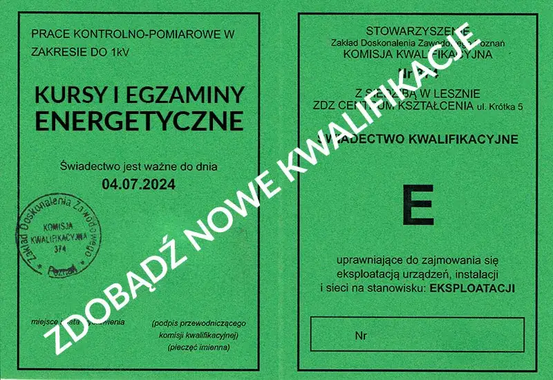 Uprawnienia SEP elektryk